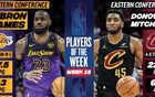 NBA周最佳：詹姆斯創(chuàng)最老紀(jì)錄40歲36天，米切爾4連勝領(lǐng)隊。