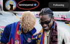 Travis Scott關(guān)注亞馬爾，足球界牌面第一人